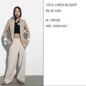 100% linen blazer NWT